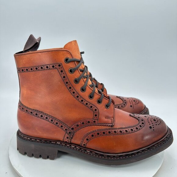 Ralph Lauren Men UK 10D US 10.5 D Brown Leather Itshide Commando England Boot - Picture 4 of 11